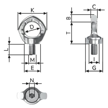 
INOX-STAR eyebolt-0.3t-M8