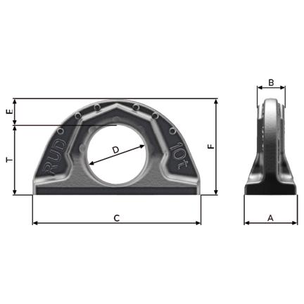W-ABA 5t - lifting point for welding, loadable from any direction